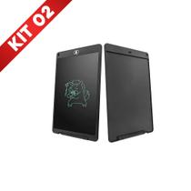 Kit 2 Lousa Tablet Infantil Mágica deTela Lcd Escreve e Desenha Menina e Menino Brinquedo 10 Polegadas