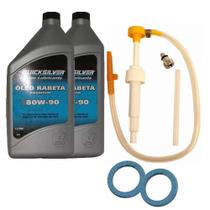 Kit 2 Lt De Óleo Bomba e Vedação Para Rabeta De Motor De Popa (Todos) Sae90