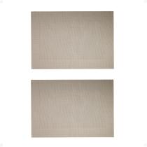 Kit 2 Lugar Americano Prático Resistente Em Frame 45X30 Nude