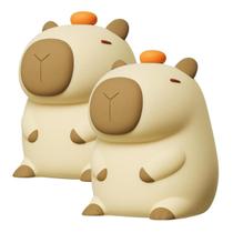 Kit 2 Luminaria Abajur Capivara Noturna Infantil de Silicone Led Bebê Luz Amarela Kit 2 Luminaria Abajur Capivara Noturna Infantil de Silicone Led Bebê Luz Amarela