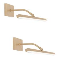 Kit 2 Luminária Arandela Espelho Led 3000K Champagne 220V