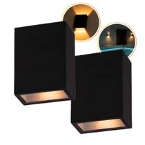 Kit 2 Luminária Arandela Luxuosa LED Slim 4W Premium Bivolt Iluminação Dupla Branco Quente BD224Y