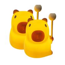 Kit 2 Luminária Capivara Abajur Noturna Lâmpada Led Kit 2 Luminária Capivara Abajur Noturna Lâmpada Led