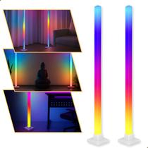 Kit 2 Luminária De Chão Rgb Led Torre Inteligente Via Usb