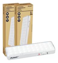 Kit 2 Luminária De Emergência 1w 6000k IP20 127/240v Avant