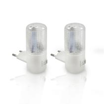 Kit 2 Luminária de Tomada Abajur LED Mini Luz Noturna Bivolt Iluminação - BJ