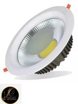 Kit 2 Luminária Down Light Redonda Cob Led 35w Embutir Branco cor da luz branco quente 3000k