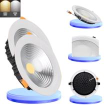 Kit 2 Luminária DownLight Led Cob 50W Embutir Redondo Bivolt 110v-220v Frio 6500k ou Quente 3500k Kit 2 Luminária DownLight Led Cob 50W Embutir Redondo Bivolt 110v-220v Frio 6500k ou Quente 3500k