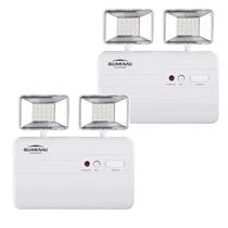 Kit 2 Luminária Emergência Led Bloco Autônomo 5w 1200lm Blumenau