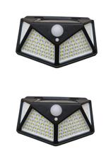 KIT 2 Luminária Energia Solar Parede Led Sensor Presença 3 Funções branoc frio KIT 2 Luminária Energia Solar Parede Led Sensor Presença 3 Funções branoc frio