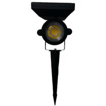 Kit 2 Luminária Espeto Jardim Led Energia Solar 7W Branco Quente 3000K