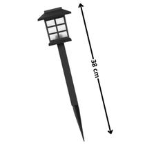 Kit 2 Luminaria Espeto Jardim Solar LED Refletor Decoração Noturna Energia Solar Ambiente Grama