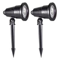 Kit 2 Luminária Espeto Para Jardim Verde 5W 6500K Noll Led