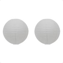 Kit 2 Luminária Japonesa Decoração Oriental Pendente Teto Festa Casamento Papel 60 cm Branca Kit 2 Luminária Japonesa Decoração Oriental Pendente Teto Festa Casamento Papel 60 cm Branca