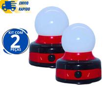 Kit 2 Luminária Lamparina Led Abajur A Pilha Portátil Econômica Sem Fio Casa Trabalho Acampamento