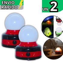 Kit 2 Luminária Lamparina Led Abajur A Pilha Portátil Econômica Sem Fio Casa Trabalho Acampamento
