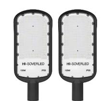 Kit 2 luminaria led 150w para poste hi soverled Kit 2 luminaria led 150w para poste hi soverled