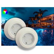Kit 2 Luminária Led Para Piscinas RGB ABS 9w Até 12m2
