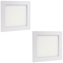 Kit 2 Luminária Led Quadrado 12W Embutir Luz Neutra 4000K Bivolt - Iluminação Equilibrada com Design Moderno Kit 2 Luminária Led Quadrado 12W Embutir Luz Neutra 4000K Bivolt - Iluminação Equilibrada com Design Moderno