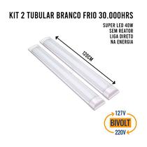 Kit 2 Luminaria Led Sobrepor Slim 40w Tubular 6500k 120cm 036bf - MINIPA LED