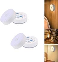 Kit 2 Luminária Luz Led Sem Fio Com Sensor Presença USB Recarregável Lâmpada Armário Spot Quarto Inteligente Fotocélula - Home & More