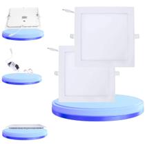 Kit 2 Luminária Painel Plafon Led 18W Quadrado Embutido Bivolt 110v-220v Frio 6500K OU Quente 3500k Kit 2 Luminária Painel Plafon Led 18W Quadrado Embutido Bivolt 110v-220v Frio 6500K OU Quente 3500k