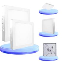 Kit 2 Luminária Painel Plafon Led 18W Quadrado Sobrepor Bivolt 110v-220v Branco Frio 6500K Kit 2 Luminária Painel Plafon Led 18W Quadrado Sobrepor Bivolt 110v-220v Branco Frio 6500K