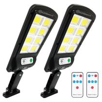 Kit 2 Luminária Parede Placa Solar 200w Bateria Recarregável Ip66 Alta Potência LKY0033 DY8786