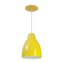 Kit 2 Luminária Pendente Bala Com Interior Branco Com Fiação 110/220v
