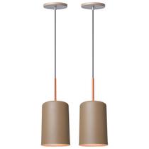 Kit 2 Luminária Pendente Veneza Fendi