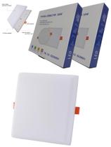 Kit 2 Luminária Plafon Led Borda Infinita 38W Embutir Quadra Bivolt Frio 6500k 22cm x 22cm Ilumimax