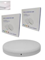 Kit 2 Luminária Plafon Led Borda Infinita 38W Sobrepor Redondo Bivolt Frio 6500k 22cmx22cm Ilumimax