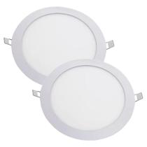 Kit 2 Luminária Plafon LED Redondo Embutir 18W 4000K (520,0042) - Noll LED Kit 2 Luminária Plafon LED Redondo Embutir 18W 4000K (520,0042) - Noll LED