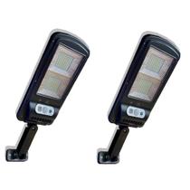 Kit 2 Luminária Refletor Para Poste Solar 200w Parede, Corredor Jardim