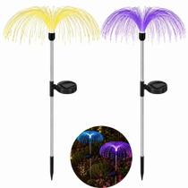 Kit 2 Luminaria Solar Colorida Cascata Energia Sol Sem Fio Poste Luz Jardim Ip65 Espeto Agua Viva Decorativo Led Sem Fio Kit 2 Luminaria Solar Colorida Cascata Energia Sol Sem Fio Poste Luz Jardim Ip65 Espeto Agua Viva Decorativo Led Sem Fio