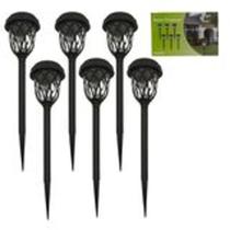 Kit 2 Luminária Solar De Jardim LED Tocha Espeto