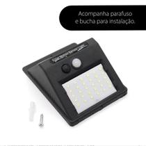 Kit 2 Luminária solar sensor de presença 30 leds prova d'água