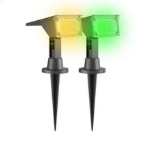 Kit 2 Luminária Spot Solar 2 Cores 50 Lumens 3000k + Verde