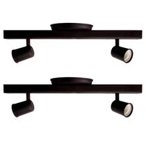 Kit 2 Luminária Trilho Eletrificado Canopla 2 Lâmpadas Direcionável