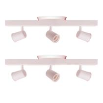 Kit 2 Luminária Trilho Eletrificado Canopla 3 Lâmpadas Direcionável Kit 2 Luminária Trilho Eletrificado Canopla 3 Lâmpadas Direcionável