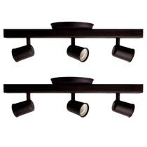 Kit 2 Luminária Trilho Eletrificado Canopla 3 Lâmpadas Direcionável - MadeinSP