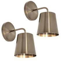 Kit 2 Luminárias Arandela Parede Balde Sala Cozinha Bronze