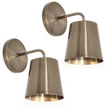 Kit 2 Luminárias Arandela Parede Balde Sala Cozinha Bronze