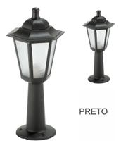 Kit 2 Luminárias Chão Balizador Poste Jardim Colonial Pr 119