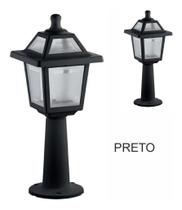 Kit 2 Luminárias de Chão Balizador Poste Jardim Colonial Prt 385