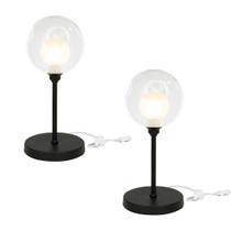 Kit 2 Luminárias de mesa abajur Harmony Preto
