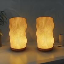 Kit 2 Luminárias de Mesa Singular LED Moderna Criativa, Minimalista, Ideal para Quarto e Sala