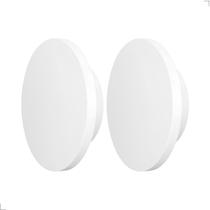 Kit 2 Luminárias De Parede Arandela Eclipse Led 3000k Luz Indireta 12w IP65 Para Área Externa