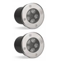 Kit 2 Luminárias De Solo Led 5w Embutir Para Chão Jardim Kit 2 Luminárias De Solo Led 5w Embutir Para Chão Jardim