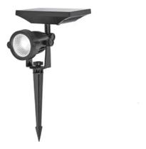 Kit 2 Luminárias Espeto De Jardim Energia Solar 5w Spot Super Led Branco Quente